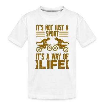 Motorrad Motocross Bike Racing Motorsport - Kinder Premium Bio T-Shirt - Weiß - Vorne