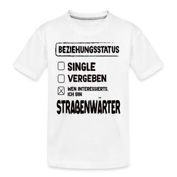 Agent d’entretien des routes Statut de la relation Agent d’entretien des routes - T-shirt bio Premium Enfant - blanc - Devant