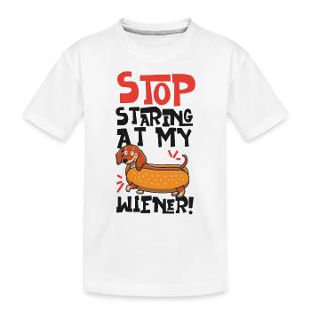 Hot Dog Adulte Humour Jeu de mots Coquin - T-shirt bio Premium Enfant - blanc - Devant
