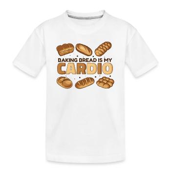 La cuisson du pain est mon pain d’amoureux de la pâte à pain cardio - T-shirt bio Premium Enfant - blanc - Devant