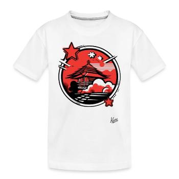 Japans Japanischer Shinto-Pagoden-Tempel - Kinder Premium Bio T-Shirt - Weiß - Vorne