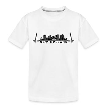 Heartbeat Skyline États-Unis Nouvelle-Orléans - T-shirt bio Premium Enfant - blanc - Devant
