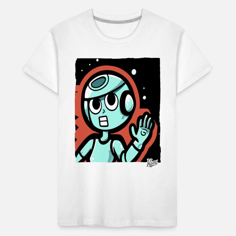 Le silence de l’espace : dessin animé drôle d’astronaute T-shirt bio Premium Enfant