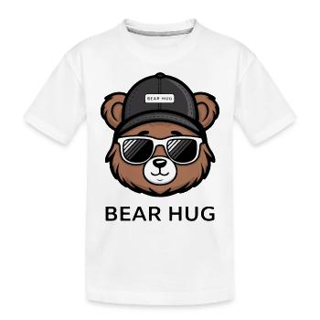 OURS BRUN, CÂLIN D’OURS - T-shirt bio Premium Enfant - blanc - Devant
