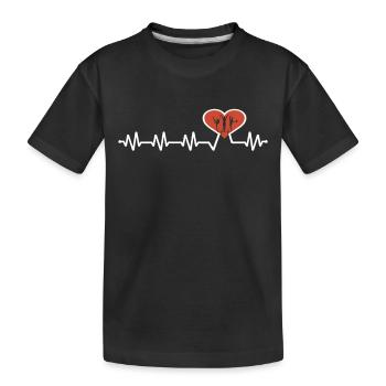 Balletttänzerin Mädchen Ballett Turnen Herzschlag - Kinder Premium Bio T-Shirt - Schwarz - Vorne