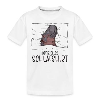 Chemise de pyjama officielle Hippopotamus Pyjamas Sleep - T-shirt bio Premium Enfant - blanc - Devant