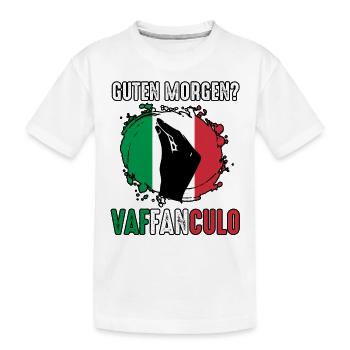 Italien Italiener Vaffanculo - Kinder Premium Bio T-Shirt - Weiß - Vorne
