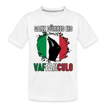 Italien Italiener Vaffanculo - Kinder Premium Bio T-Shirt - Weiß - Vorne