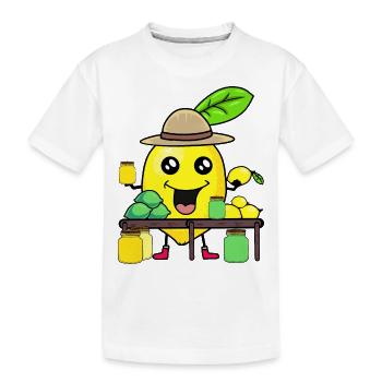 Lemon Lemons Juice Shop Lemon Summer Fruit - Kids' Premium Organic T-Shirt - white - Front