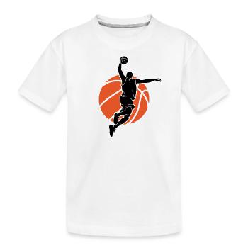 Joueurs de basket-ball Basketteurs Basket-ball - T-shirt bio Premium Enfant - blanc - Devant