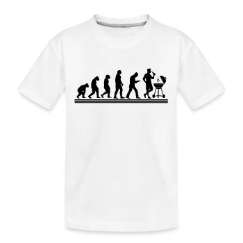 BBQ Barbecue Evolution grillen Barbecue-Grill - Kinder Premium Bio T-Shirt - Weiß - Vorne