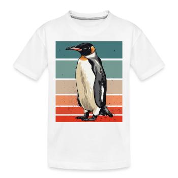Pingouin rétro - T-shirt bio Premium Enfant - blanc - Devant