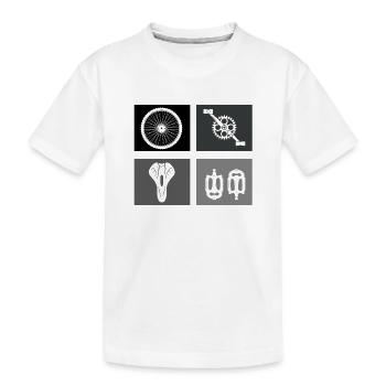 Fahrrad Zubehör Fahrrad - Kinder Premium Bio T-Shirt - Weiß - Vorne