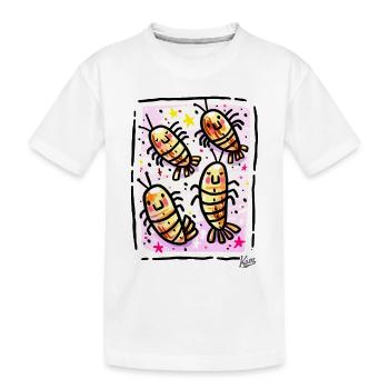 Leben im glücklichen Garnelen-Paradies - Kinder Premium Bio T-Shirt - Weiß - Vorne