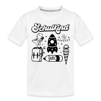 Schulkind seit 2024 Schulstart Schule 1 Klasse - Kinder Premium Bio T-Shirt - Weiß - Vorne