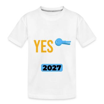 J’ai dit oui à l’adresse 2027 - T-shirt bio Premium Enfant - blanc - Devant