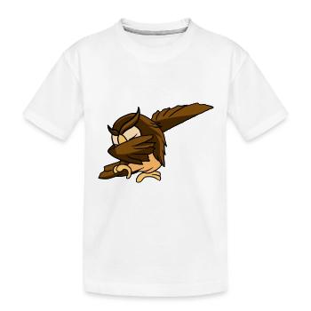 Dabbing Hibou Drôle D’oiseau De Proie Nocturne Jeu De Mots Oiseau - T-shirt bio Premium Enfant - blanc - Devant