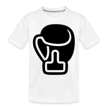 Boxing Glove - Kids' Premium Organic T-Shirt - white - Front