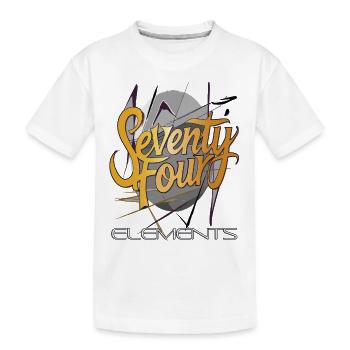 seventyfour elements - Kinder Premium Bio T-Shirt - Weiß - Vorne