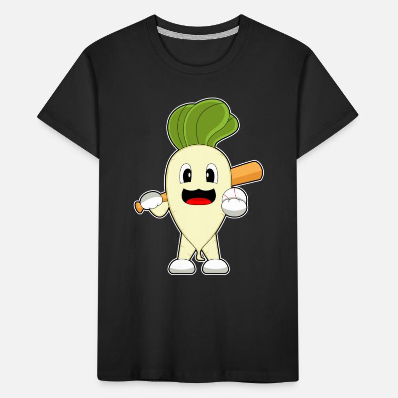 Radis Baseball Batte de Baseball T-shirt bio Premium Enfant