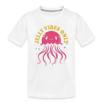 Jelly Vibes only - Méduses avec tentacules - T-shirt bio Premium Enfant - blanc - Devant