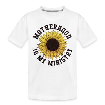 La maternité est mon ministère - T-shirt bio Premium Enfant - blanc - Devant