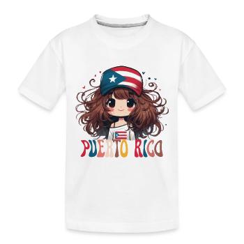 PUERTO RICO cute girl - T-shirt bio Premium Enfant - blanc - Devant