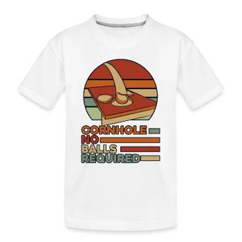 Aucune balle requise Plateaux de jeu Pouf - T-shirt bio Premium Enfant - blanc - Devant