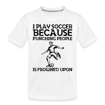 Fußballmannschaft Fußballdesign Fußballspieler - Kinder Premium Bio T-Shirt - Weiß - Vorne