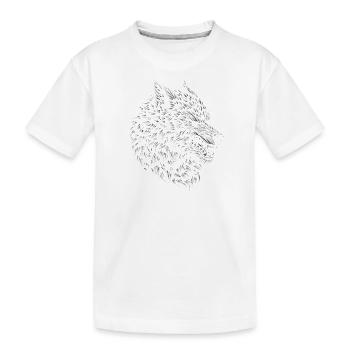 Visage de loup-garou - T-shirt bio Premium Enfant - blanc - Devant