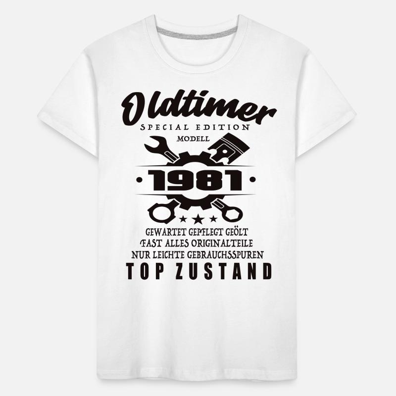 Oldtimer Special Edition Modell 1981 Geburtstag Kinder Premium Bio T-Shirt