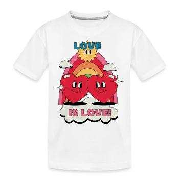 L’AMOUR EST LOVE_red - T-shirt bio Premium Enfant - blanc - Devant