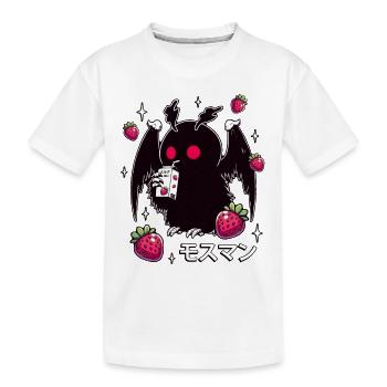 Milk-shake à la fraise Carton Mothman - T-shirt bio Premium Enfant - blanc - Devant