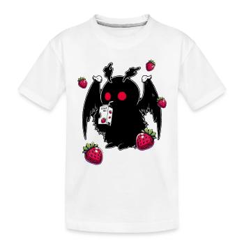 Milk-shake à la fraise Carton Mothman - T-shirt bio Premium Enfant - blanc - Devant