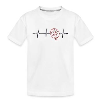 Donut Heartbeat Doughnut Maker Beignet glacé Lover - T-shirt bio Premium Enfant - blanc - Devant