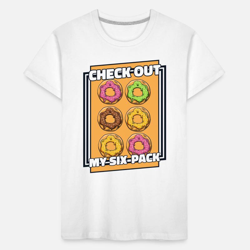 Check Out My Six-Pack Doughnut Glazed Maker Lover Kids' Premium Organic T-Shirt