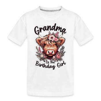 Grandma Of The Birthday Gir - Kids' Premium Organic T-Shirt - white - Front