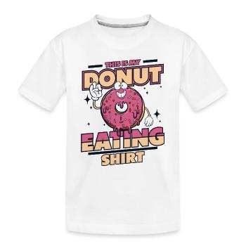 Das ist meine Donut-essende Kleidung Donut-glasiert - Kinder Premium Bio T-Shirt - Weiß - Vorne
