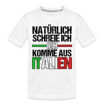 Italien Italiener Vaffanculo - Kinder Premium Bio T-Shirt - Weiß - Vorne