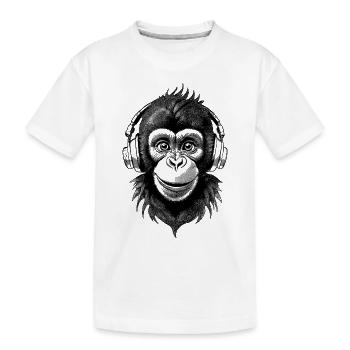 T-shirt de jeu d’arcade avec motif singe pour les gamers - T-shirt bio Premium Enfant - blanc - Devant
