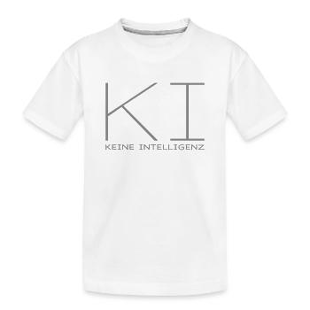IA - Pas d’intelligence - T-shirt bio Premium Enfant - blanc - Devant