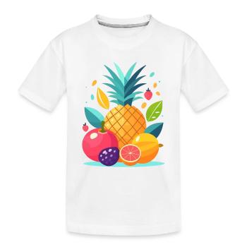 Fruits en design plat - T-shirt bio Premium Enfant - blanc - Devant