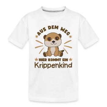 À l’écart, voici un suricate enfant de crèche - T-shirt bio Premium Enfant - blanc - Devant