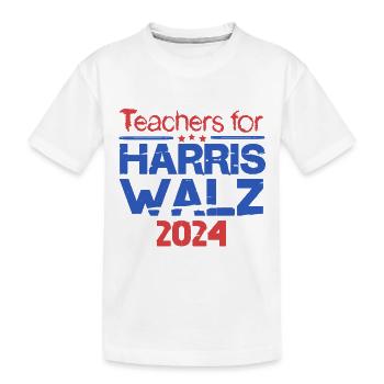 Enseignant pour Harris Walz 2024 - T-shirt bio Premium Enfant - blanc - Devant
