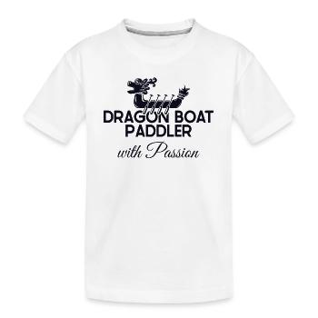 Pagayeur de bateau-dragon avec passion Paddler Drummer - T-shirt bio Premium Enfant - blanc - Devant