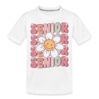Groovy Senior 12th Grade Back To School First Day - Kids' Premium Organic T-Shirt - white - Front