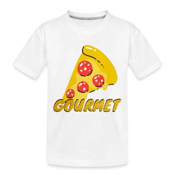 Gourmet Pizza Slices Graphic Gourmet Pizza Slice - Kids' Premium Organic T-Shirt - white - Front