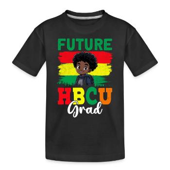 Future HBCU - Kinder Premium Bio T-Shirt - Schwarz - Vorne