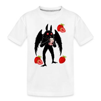 Milkshake à la fraise Mothman - T-shirt bio Premium Enfant - blanc - Devant