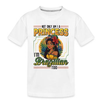 Mädchen Brazilianische Herkunft Brasilien - Kinder Premium Bio T-Shirt - Weiß - Vorne